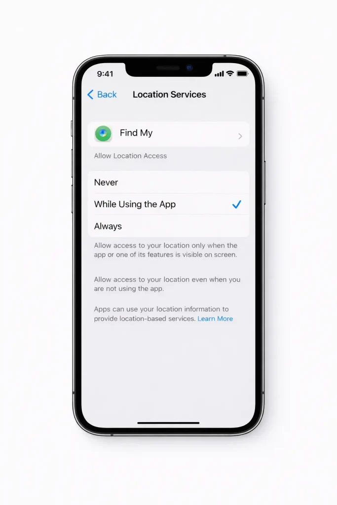 disable find my location access iphone location services settings