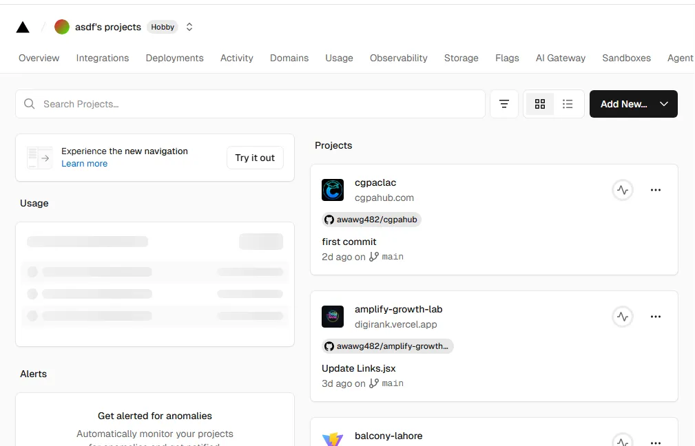 Deploy Using Vercel