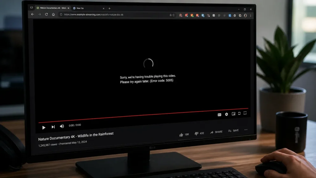 Browser extensions causing streaming playback error