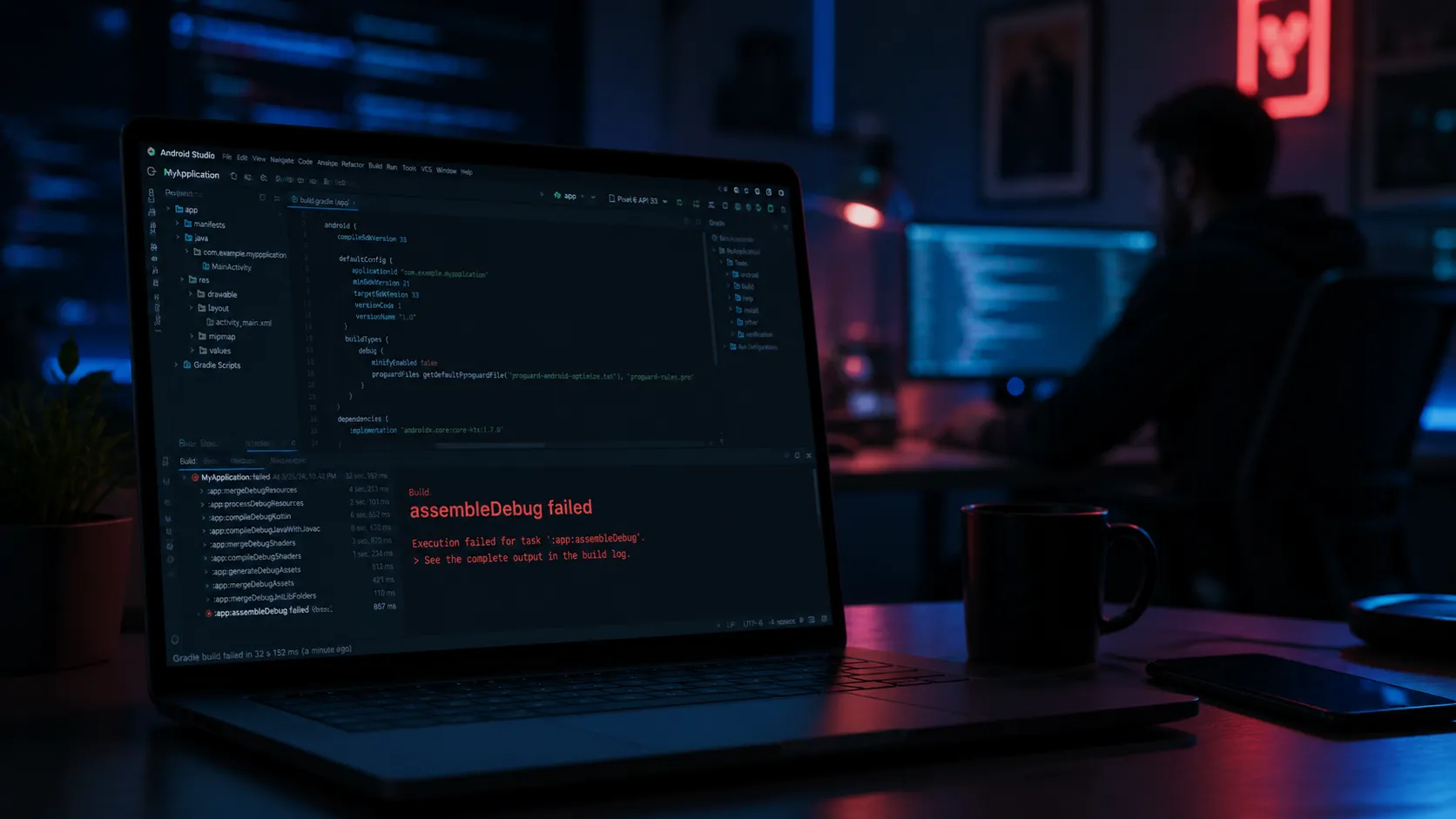 Error: Gradle Task AssembleDebug Failed With Exit Code 1
